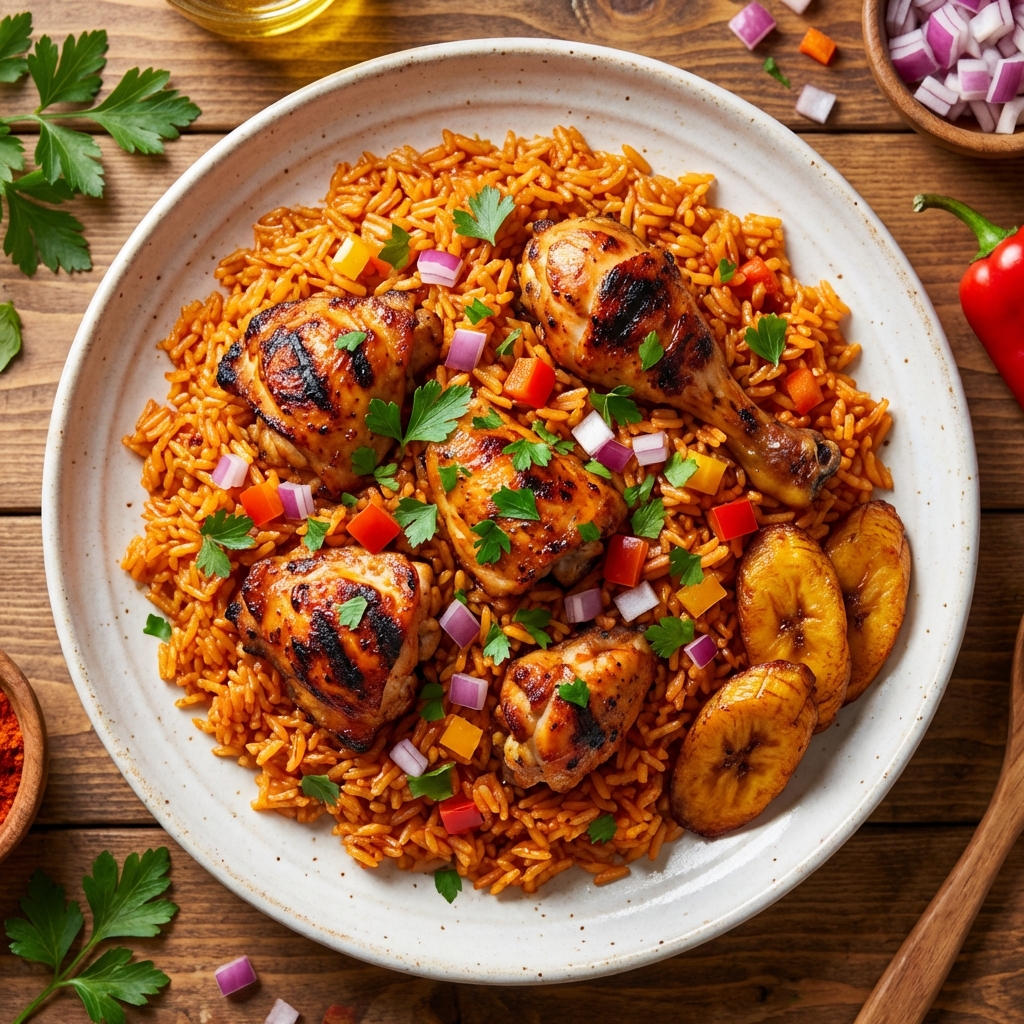 Jollof Rice with Chicken